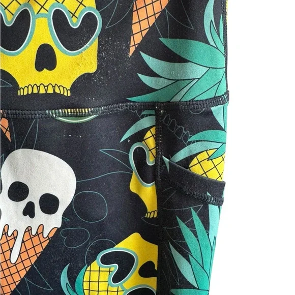 CVG Pineapple, IceCream, Skull Leggings size small - Picture 6 of 8